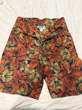 Vintage James Floral Print High Waist Shorts